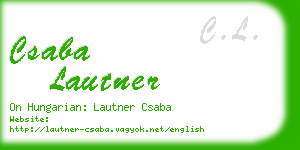 csaba lautner business card